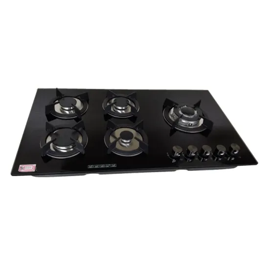 Kitchen 5 Burner Tempered Glass Stove Built in