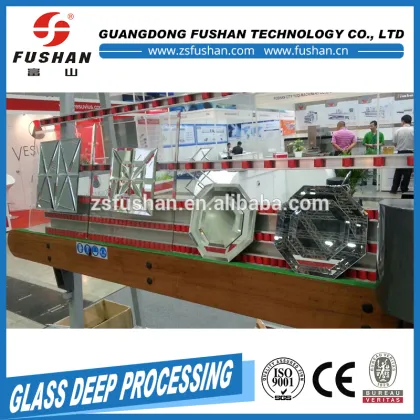 Fushan 9 Spindles PLC Control Flat Glass Bevelling Grinding Machine