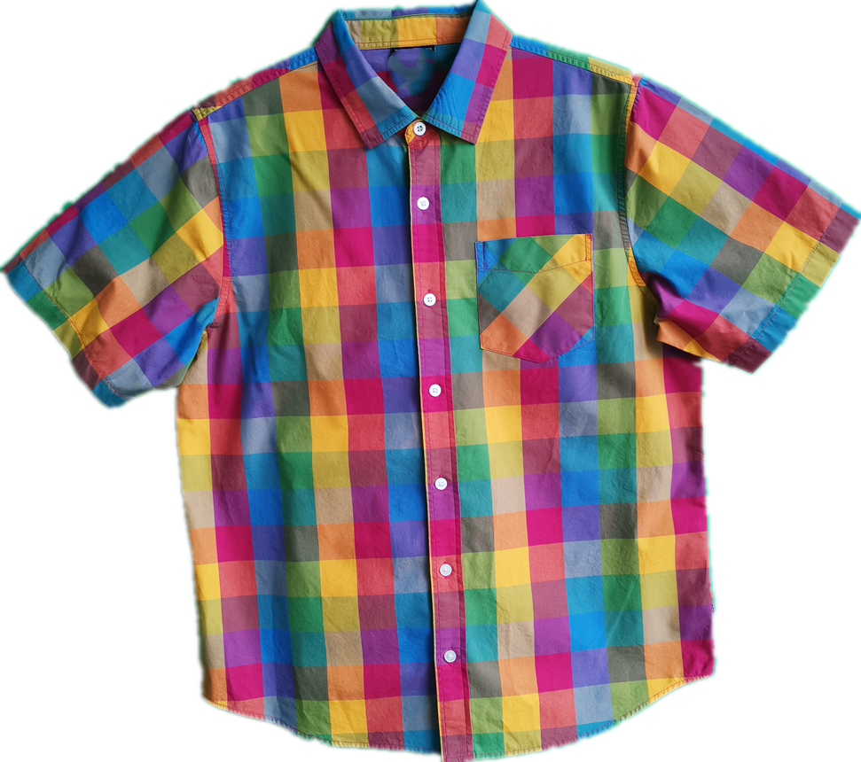 Men Casaul Cotton Y/d Short Sleeve Shirt