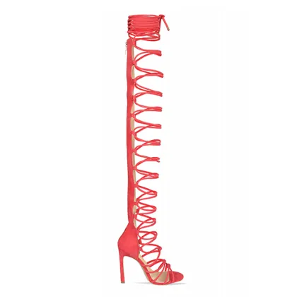 long lace up stiletto sandals for girls