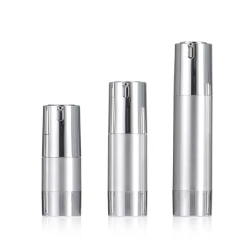Luxury Silver Airless Cosmetic Bottle for Skincare Packaging