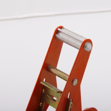 1.5 inch high quality orange spraying plastics ratchet buckle/tie down