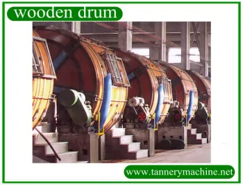 Retanning Wooden Drum for Leather