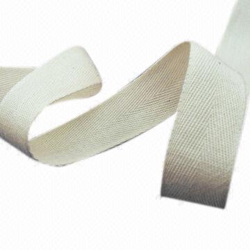 Cotton ribbon, 3/4" width off white color with various widths available