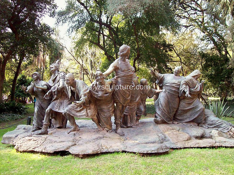 Hombre y la mujer estatua de bronce para la decoración del jardín