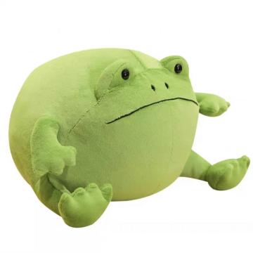 Sentado Postura Plexush Filled Frog Throw Pillow