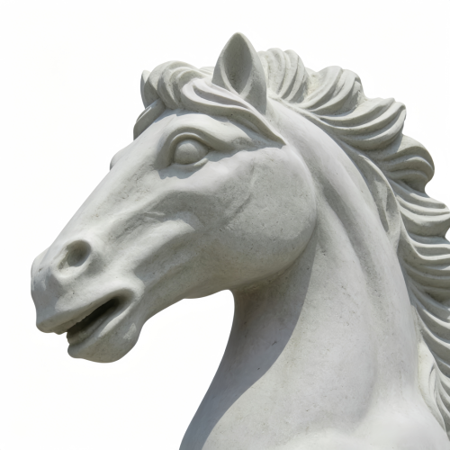 Classic White Marble Animal Sculpture for Courtyard