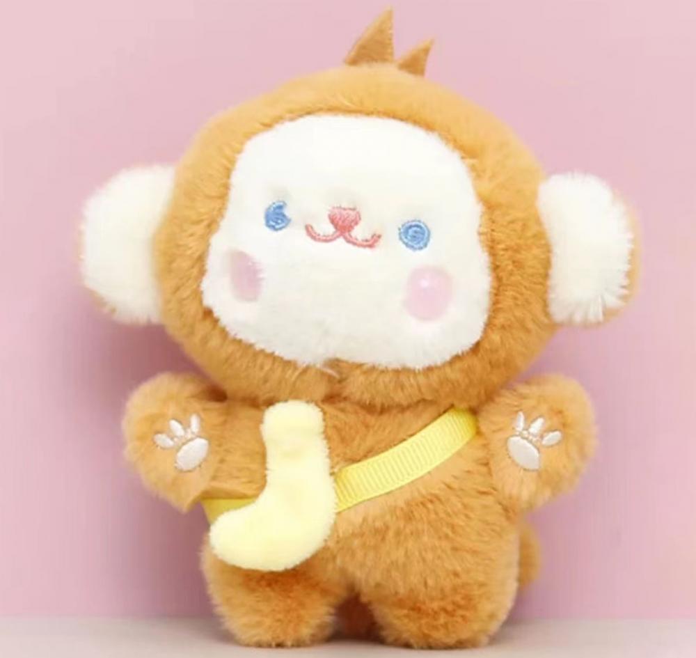 Big ears curly monkey stuffed animal for children