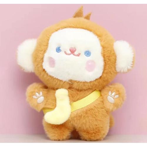 Big ears curly monkey stuffed animal for children