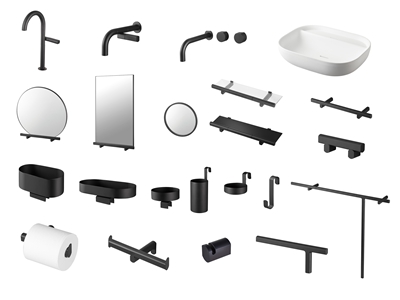 black matte bathroom accessories