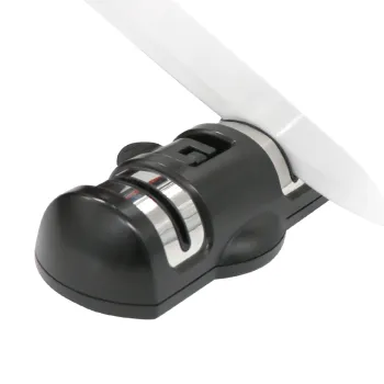 Ceramic and Diamond Grinding Wheel Knife Sharpener with Nuoten Factory Grip and 2-Stage Kitchen Sharpening Tools