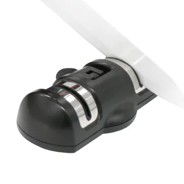 Ceramic and Diamond Grinding Wheel Knife Sharpener with Nuoten Factory Grip and 2-Stage Kitchen Sharpening Tools