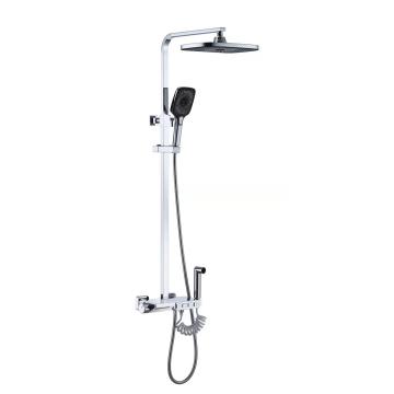 Surface Mounted Thermostatic Shower System With Handheld