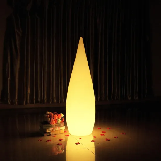 Outdoor Waterproof Wireless Rechargeable Color-Changing RGB LED Floor Lamp in PE Plastic