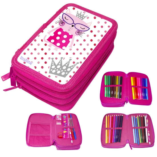 IN44456: Fun and Educational: A Popular Children's School Cartoon Stationery Set Including a Pencil Case