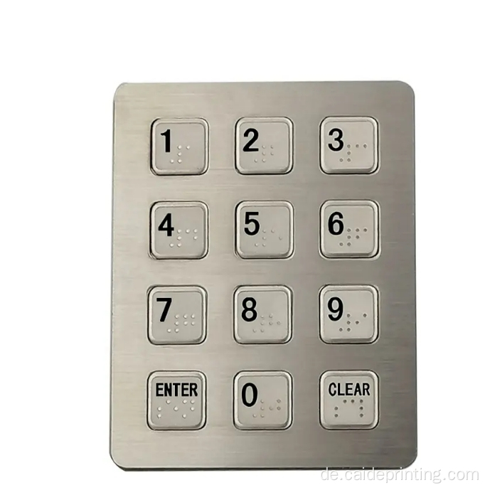 Metall -Tastatur mit Braille für blinde Person