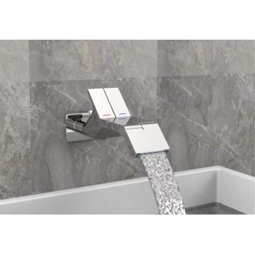 Wandmontierter Mixer Tap Badezimmer versteckte Becken Wasserhahn