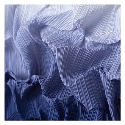 Issey Miyake Gradient Pleated Fabric for Creative Modeling and Textured Decor