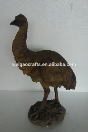 Lively polyresin emu, resin emu sculpture