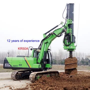 Factory Price Crawler Auger Drilling Rig KR50A Hydraulic Pile Driving Machine With CE Certificate