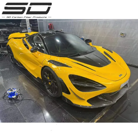 High-Quality R Style Dry Carbon Fiber Hood Body Kits for McLaren 720S
