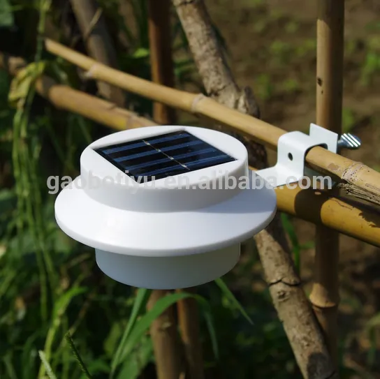 Round Waterproof Outdoor Wireless Solar Powered Gutter Light