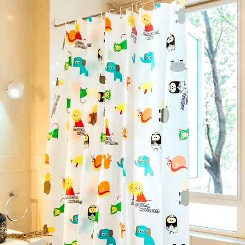 Shower Curtain PEVA Cute Animals