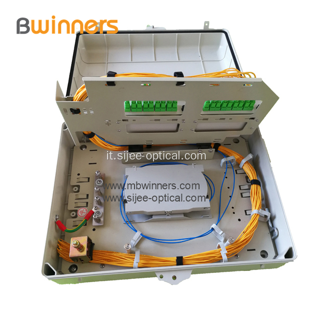 Scatola di terminazione per splitter a fibra ottica a 32 core