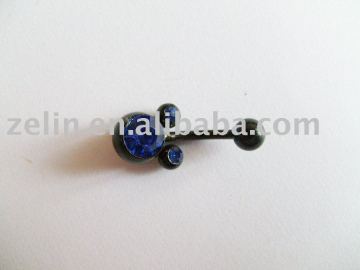 Hot sale black plated fashion navel jewelry body piercing jewelry ring