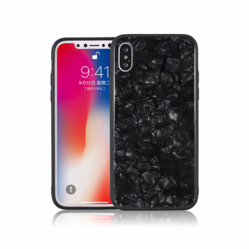 Tempered Glass Pattern Bumper Cover for iPhone X