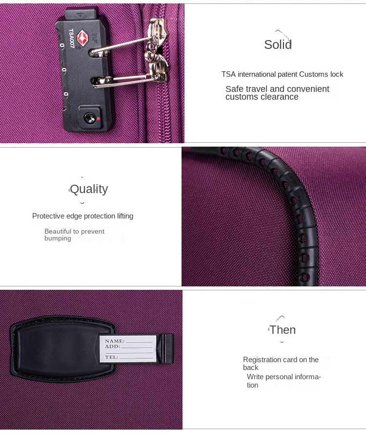 20 Inch Waterproof Oxford Cloth Luggage Case