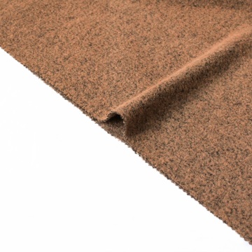 Soft Brown Boiled Wool Fabric for Hoodie Sports