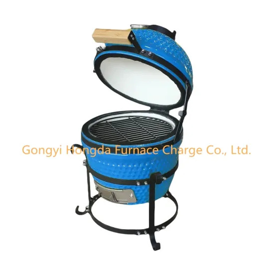 Custom 21 Inch Green Color Charcoal Ceramic Egg Shaped Grill Kamado