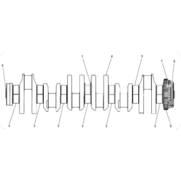 Wheel loader 980H crankshaft assembly 2219360/2219360