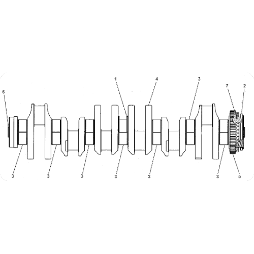 Wheel loader 980H crankshaft assembly 2219360/2219360