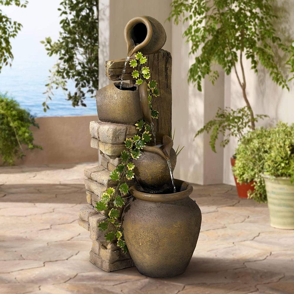 Three Jugs Fountain and Waterfalls Decor