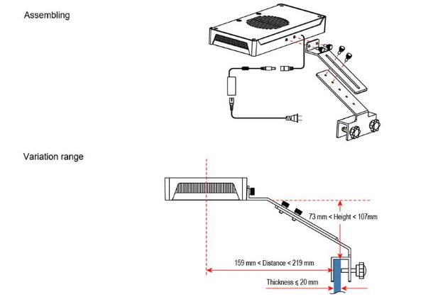 مصابيح الإضاءة البحرية LED LED LED Aquarium Light