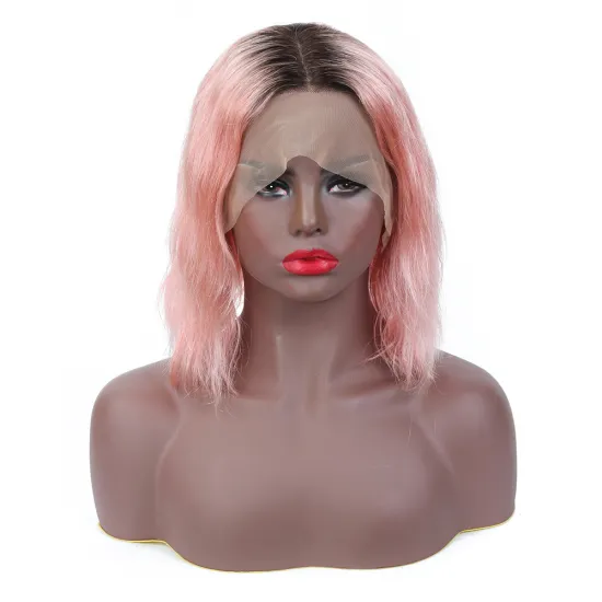 Aliexpress Online Shopping Websites Burmese Raw Material Curly Hair Ombre Pink Dye Color Braided Hair Swiss HD Lace Frontal Wig