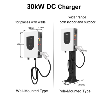 30KW 400V डीसी चार्जर ईयू मानक प्लग
