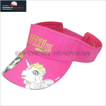 Transfer printing and silk printing logo cheap sun visor hat