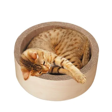 Cat Supplier Round Shape Premium Cat Scratcher Lounge Bed Collapsible Recycled Scratching Toy Pad Lounge with Catnip for Kitty
MORE BENEFITS
