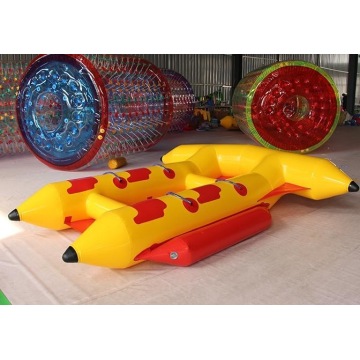 4-Person Banana Boat Inflatable Towable with Flying Design