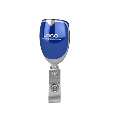 Pedometer with retractable ID Holder step counter