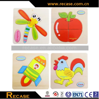Animal 3d Wood Jigsaw Puzzle Wooden Teaching and Learning Animal Jigsaw