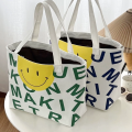 Letras smiley imprime con cremallera bolsa