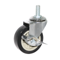 Threaded Stem Polyurethane Swivel Caster with Brake