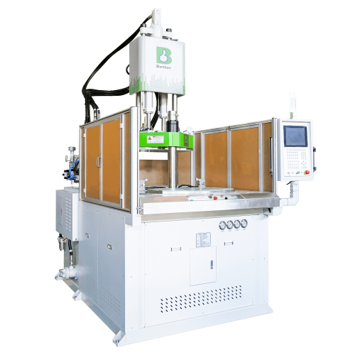 Rotary plate rubber vertical molding injection machine