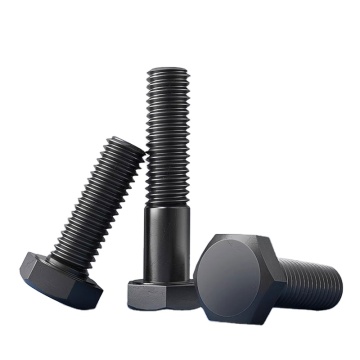 Custom Grade 12.9 Carbon Steel Bolts with Titanium Black Alloy, DIN933 Hex Head, Polished Zinc Plated Screws and Studs