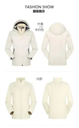 Windproof Custom Logo Hoodie Fleece Lining Jacket for Men - Winter Sports