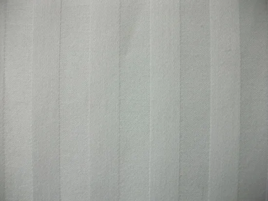 2016 hotsale white hotel bed textile stretch satin stripe fabric